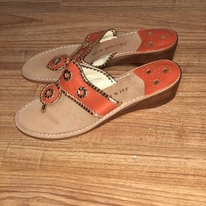 Jack Rogers Orange Wedge Sandal